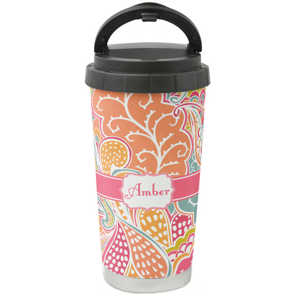 Custom Abstract Foliage Stainless Steel Coffee Tumbler (Personalized)