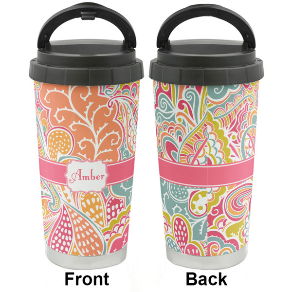 Abstract Foliage Stainless Steel Travel Cup - Apvl