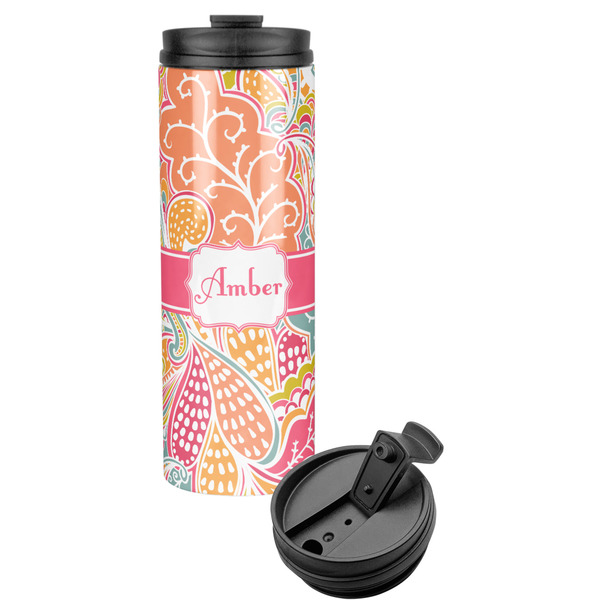 Custom Abstract Foliage Stainless Steel Skinny Tumbler (Personalized)