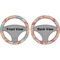 Abstract Foliage Steering Wheel Cover- Front and Back