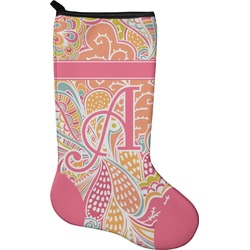 Abstract Foliage Holiday Stocking - Neoprene (Personalized)