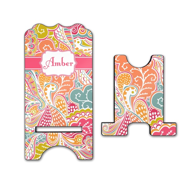 Abstract Foliage Stylized Phone Stand - Front & Back - Large