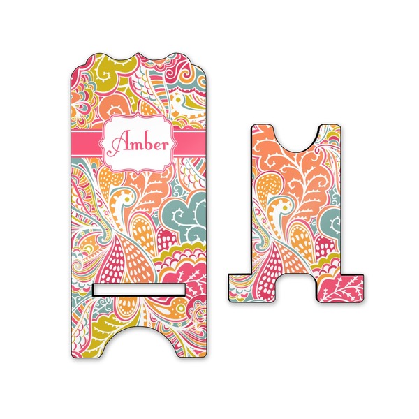 Abstract Foliage Stylized Phone Stand - Front & Back - Small