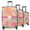 Abstract Foliage 3 Piece Luggage Set - 20" Carry On, 24" Medium Checked, 28" Large Checked (Personalized)