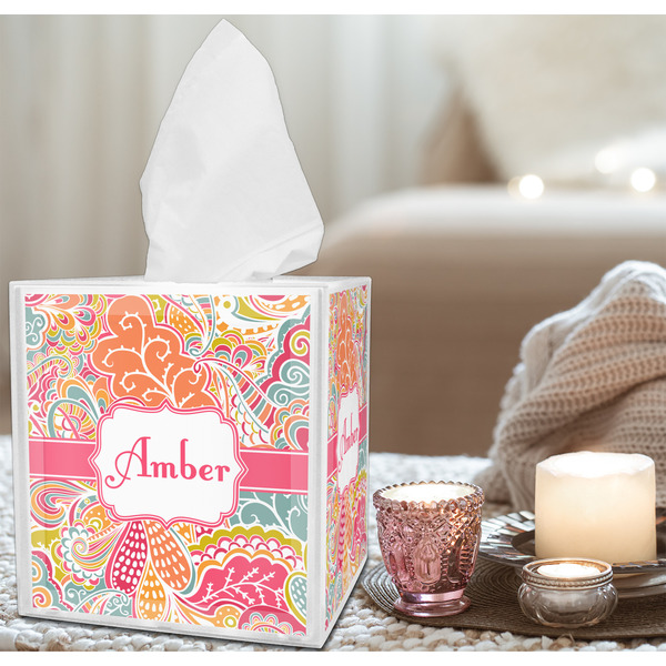 Abstract Foliage Tissue Box - LIFESTYLE