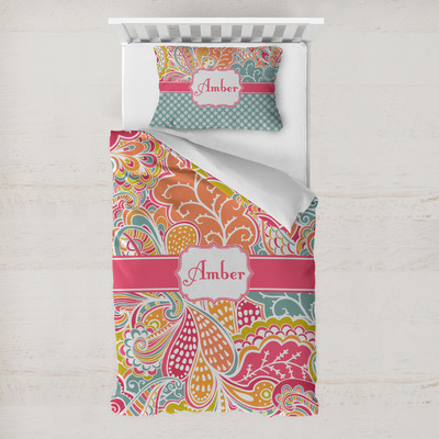 Abstract Foliage Toddler Bedding w/ Name or Text