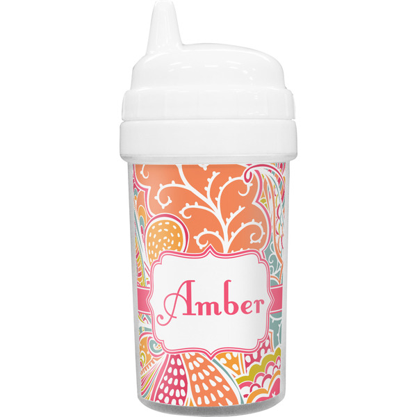 Custom Abstract Foliage Sippy Cup (Personalized)