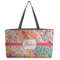 Abstract Foliage Beach Totes Bag - w/ Black Handles (Personalized)