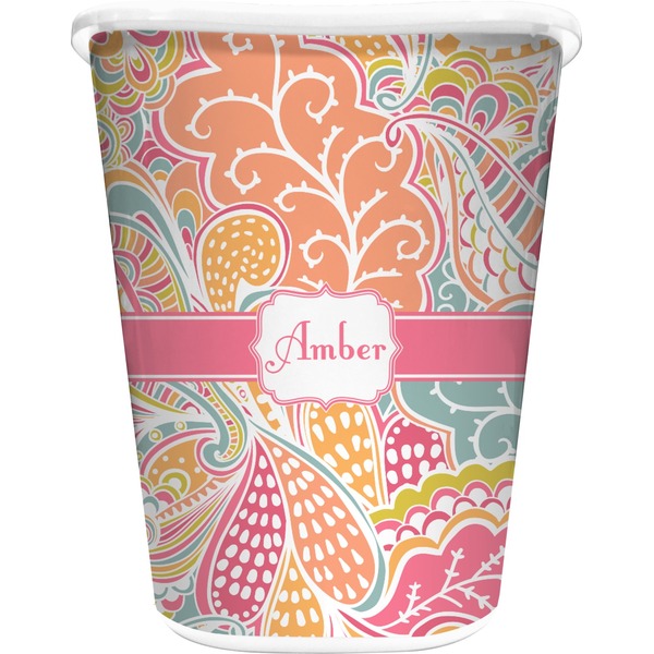 Custom Abstract Foliage Waste Basket (Personalized)