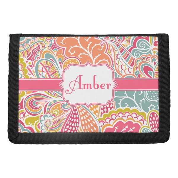 Custom Abstract Foliage Trifold Wallet (Personalized)