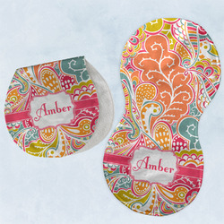 Abstract Foliage Burp Pads - Velour - Set of 2 w/ Name or Text