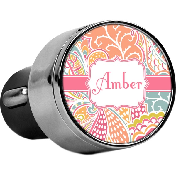 Custom Abstract Foliage USB Car Charger (Personalized)