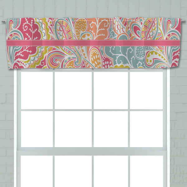 Abstract Foliage Valance - Closeup on window