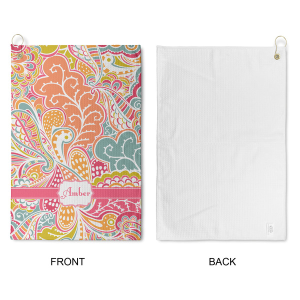 Abstract Foliage Waffle Weave Golf Towel - Approval