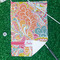 Abstract Foliage Waffle Weave Golf Towel - In Context