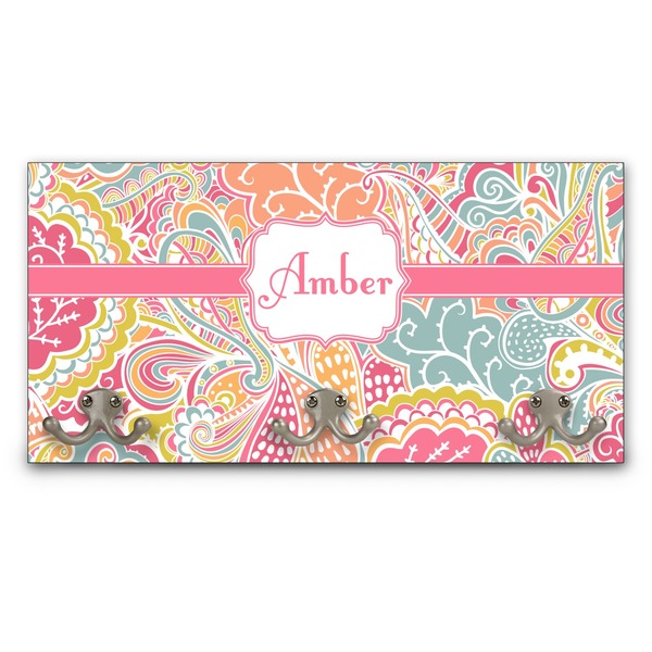 Custom Abstract Foliage Wall Mounted Coat Rack (Personalized)