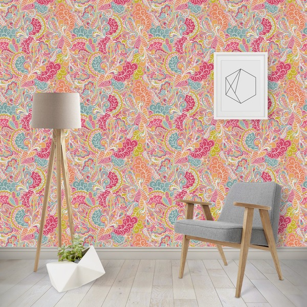 Custom Abstract Foliage Wallpaper & Surface Covering (Peel & Stick - Repositionable)