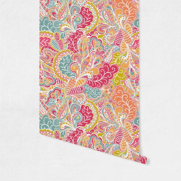 Abstract Foliage Wallpaper on Wall