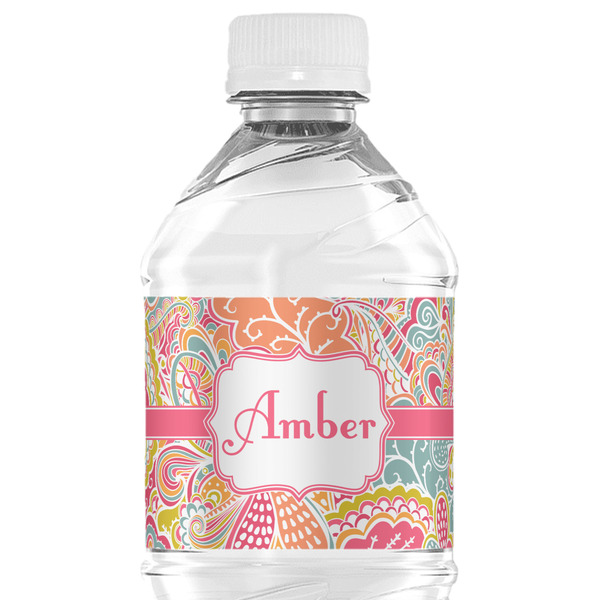 Custom Abstract Foliage Water Bottle Labels - Custom Sized (Personalized)