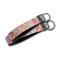 Abstract Foliage Webbing Keychain FOBs - Size Comparison