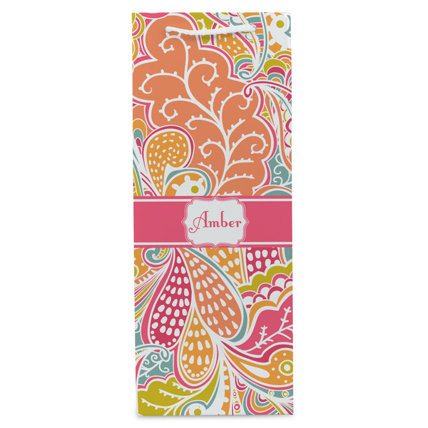 Abstract Foliage Wine Gift Bag - Gloss - Front