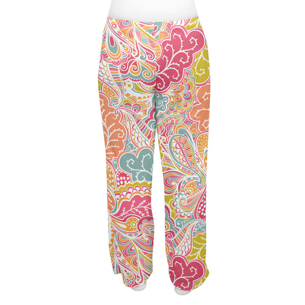 Abstract Foliage Women's Pj on model - Back