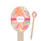 Abstract Foliage Oval Wooden Food Picks (Personalized)