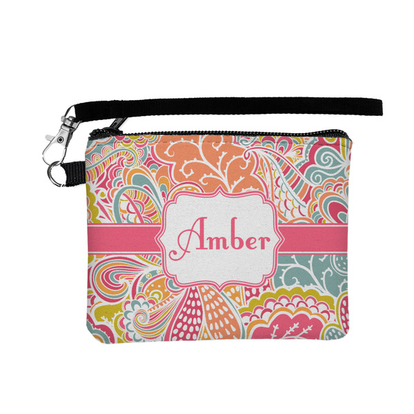 Custom Abstract Foliage Wristlet ID Case w/ Name or Text