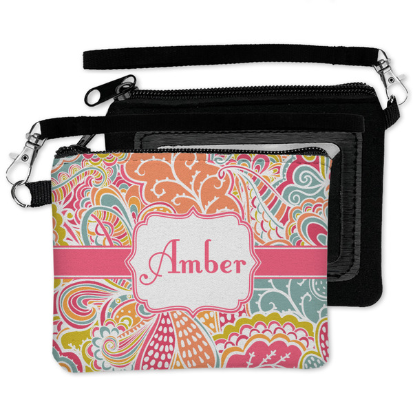 Abstract Foliage Wristlet ID Cases - MAIN