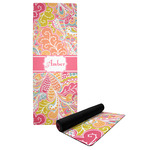 Abstract Foliage Yoga Mat w/ Name or Text