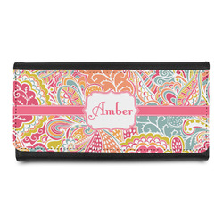 Abstract Foliage Leatherette Ladies Wallet (Personalized)