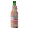 Abstract Foliage Zipper Bottle Cooler - ANGLE (bottle)