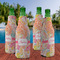 Abstract Foliage Zipper Bottle Cooler - Set of 4 - LIFESTYLE