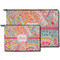 Abstract Foliage Zippered Pouches - Size Comparison
