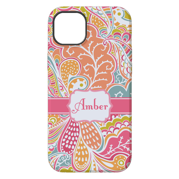 Abstract Foliage iPhone 14 Plus Tough Case - Back