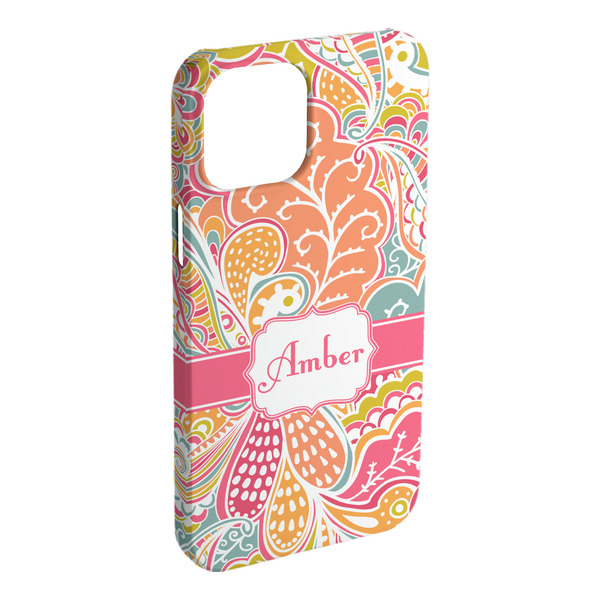 Custom Abstract Foliage iPhone Case - Plastic - iPhone 15 Plus (Personalized)