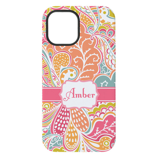 Abstract Foliage iPhone 15 Plus Tough Case - Back