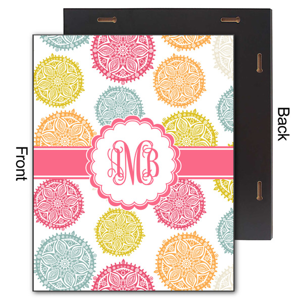 Doily Pattern 11x14 Wood Print - Front & Back View