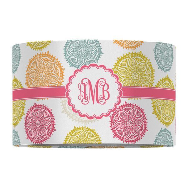 Doily Pattern 12" Drum Lampshade - FRONT (Fabric)