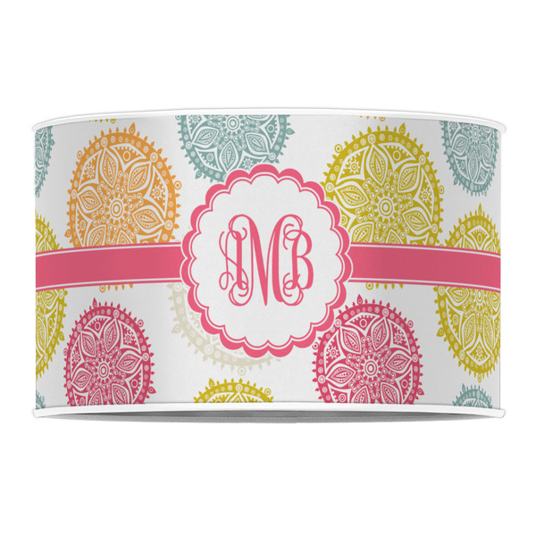 Doily Pattern 12" Drum Lampshade - FRONT (Poly Film)
