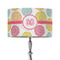 Doily Pattern 12" Drum Lampshade - ON STAND (Fabric)
