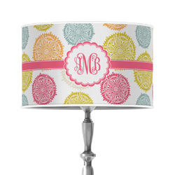 Doily Pattern 12" Drum Lamp Shade - Poly-film (Personalized)