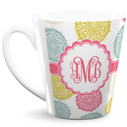 Doily Pattern 12 Oz Latte Mug (Personalized)