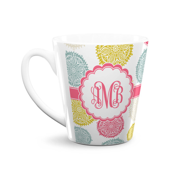 Doily Pattern 12 Oz Latte Mug - Front