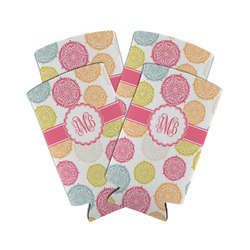 Doily Pattern Can Cooler (tall 12 oz) - Set of 4 (Personalized)