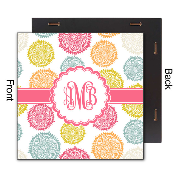 Doily Pattern 12x12 Wood Print - Front & Back View