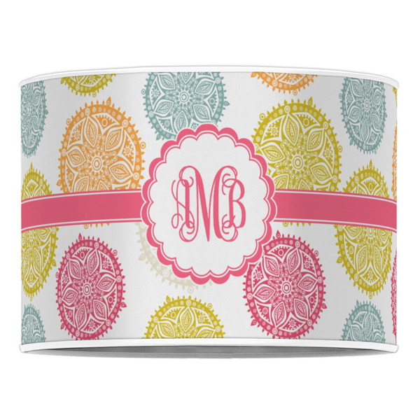 Doily Pattern 16" Drum Lampshade - FRONT (Poly Film)