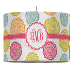 Doily Pattern 16" Drum Pendant Lamp - Fabric (Personalized)