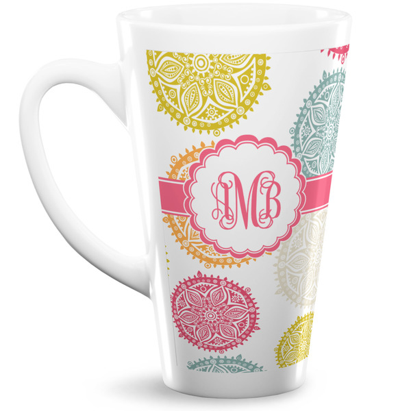 Custom Doily Pattern Latte Mug (Personalized)