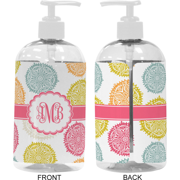 Doily Pattern 16 oz Plastic Liquid Dispenser- Approval- White